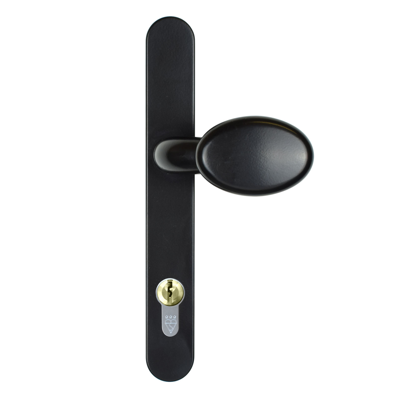front door handle lever pad black
