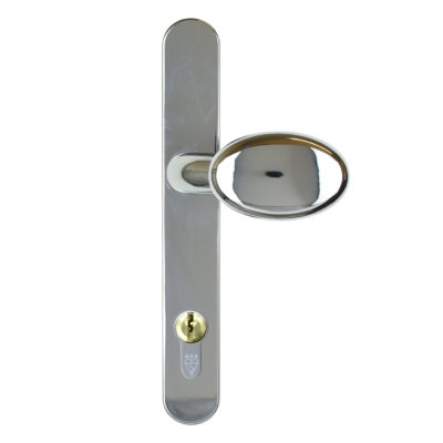 front door handle lever pad chrome