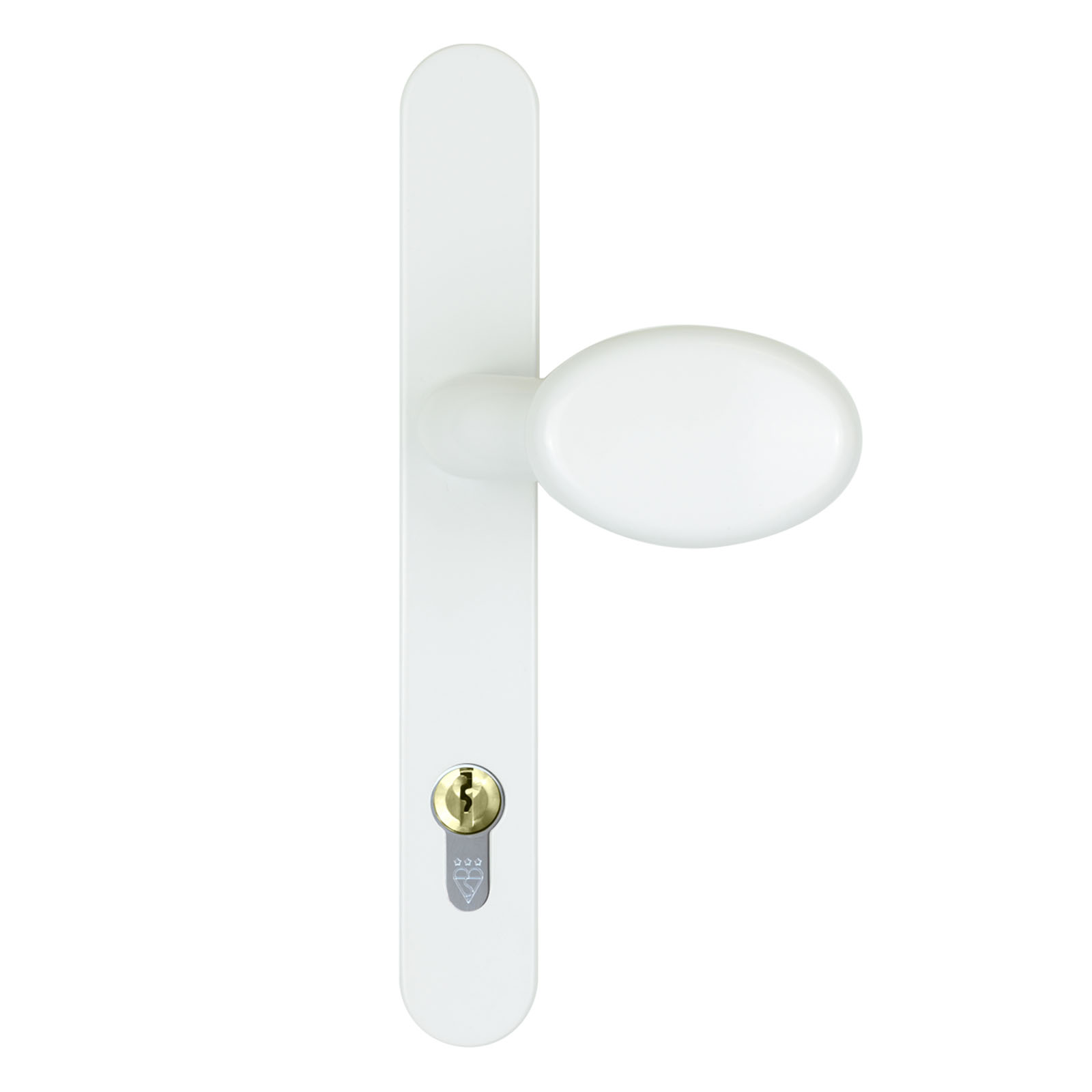 composite door handle lever pad white