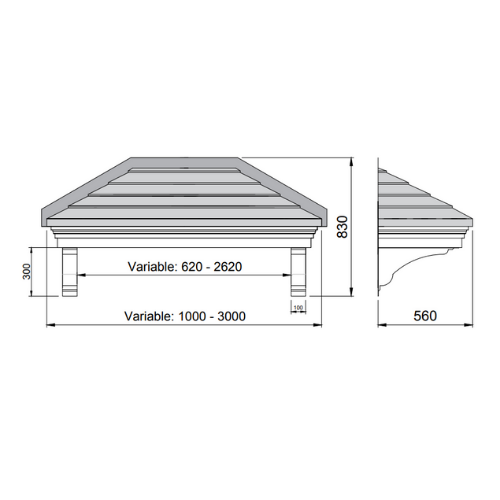 door canopy with side panels