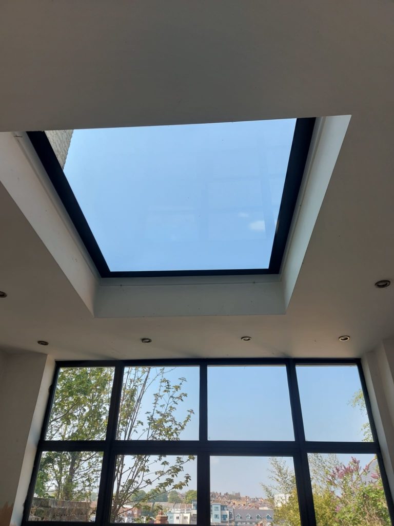 flat roof lantern installation